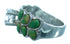Cubic Zirconia Turquoise Inlay Sterling Silver Ring Size 6-1/4 LX113064